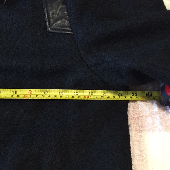 Badgley Mischka Wool & leather Coat Black XL(16) - Picture 15 of 16